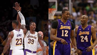 Dwight Howard and LeBron James (L), Dwight Howard and Kobe Bryant (R)