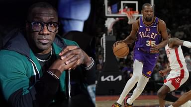 Shannon Sharpe (L), Kevin Durant (R)