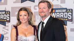 Dale Earnhardt Jr. and Amy Earnhardt pose on the red carpet for the 2023 NASCAR Awards Banquet at the Music City Center in Nashville, Tenn., Thursday, Nov. 30, 2023.