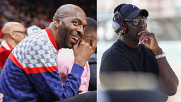 John Salley (L) and Michael Jordan (R)