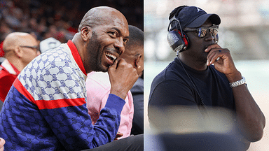 John Salley (L) and Michael Jordan (R)