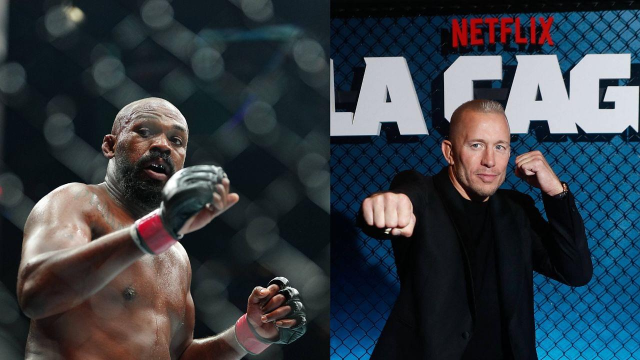 Jon Jones (L), Georges St-Pierre (R)