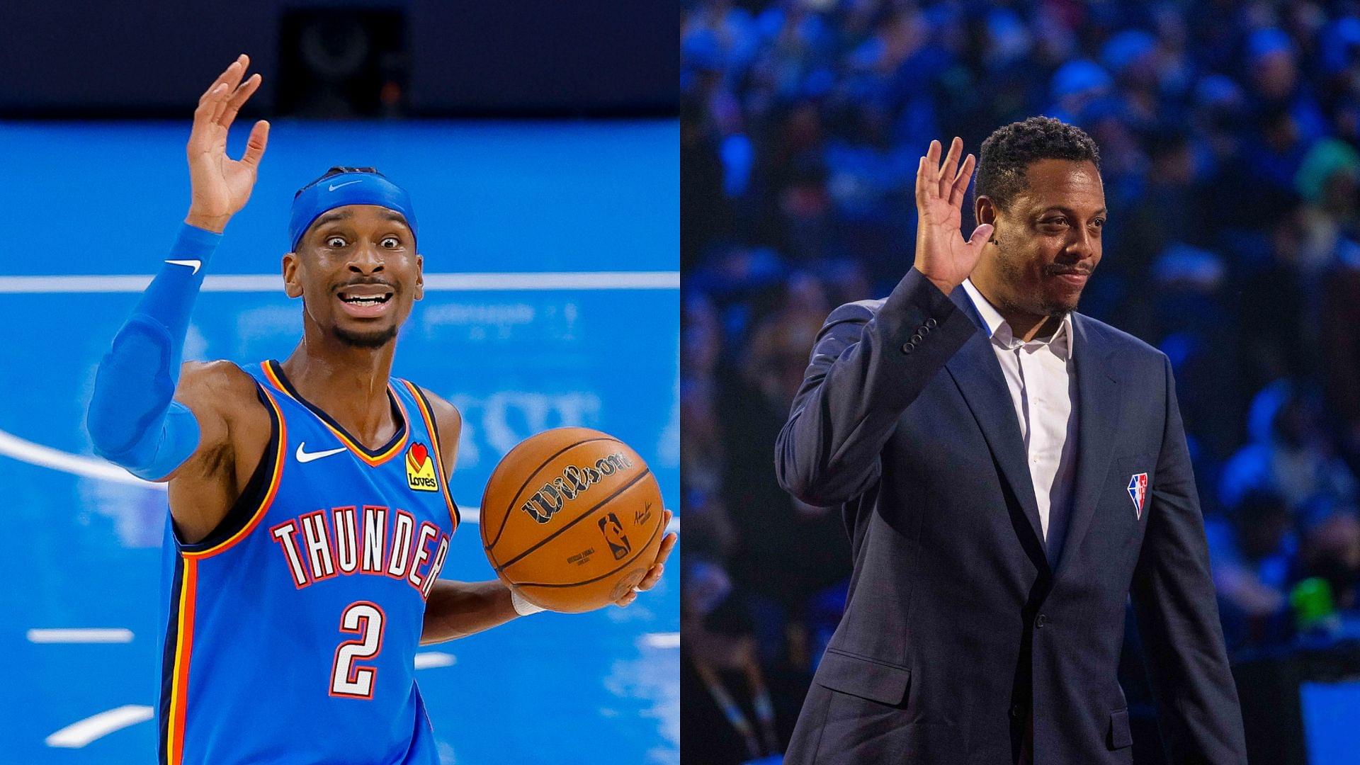 Shai Gilgeous-Alexander (L) and Paul Pierce (R)