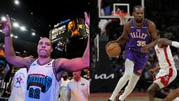 Desmond Bane (L), Kevin Durant (R)