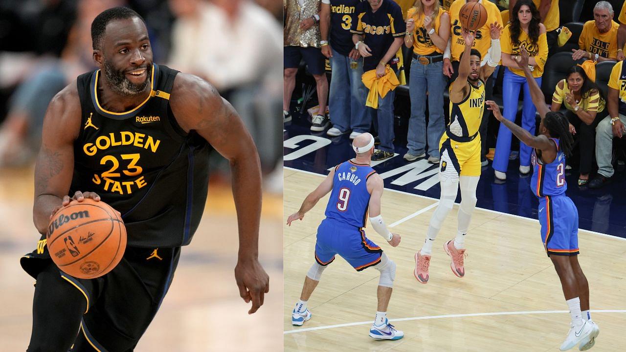 (L) Draymond Green (R) Alex Caruso, Tyrese Haliburton, Cason Wallace