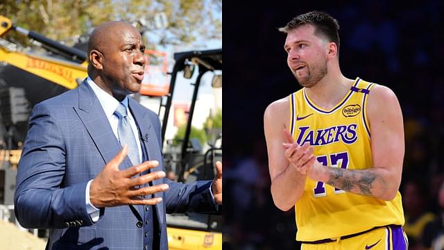 Magic Johnson and Luka Doncic