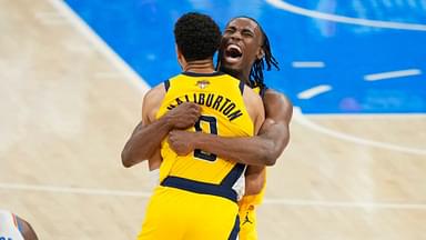Haliburton and Nesmith celebrate Game 1 win