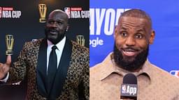 Shaquille O'Neal (L) and LeBron James (R)