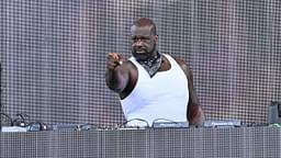 Shaquille O'Neal, AKA DJ Diesel, performs before the game between the San Diego Legion and the New England Free Jacks at Seat Geek Stadium.