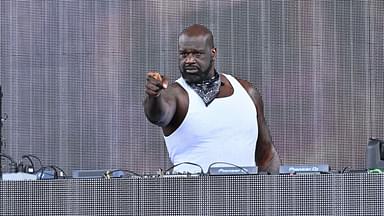 Shaquille O'Neal, AKA DJ Diesel, performs before the game between the San Diego Legion and the New England Free Jacks at Seat Geek Stadium.