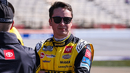 Feb 25, 2024; Hampton, Georgia, USA; NASCAR Cup Series driver Christopher Bell (20) on pit road prior to qualifying for the Ambetter Health 400 at Atlanta Motor Speedway. Mandatory Credit: David Yeazell-Imagn Images