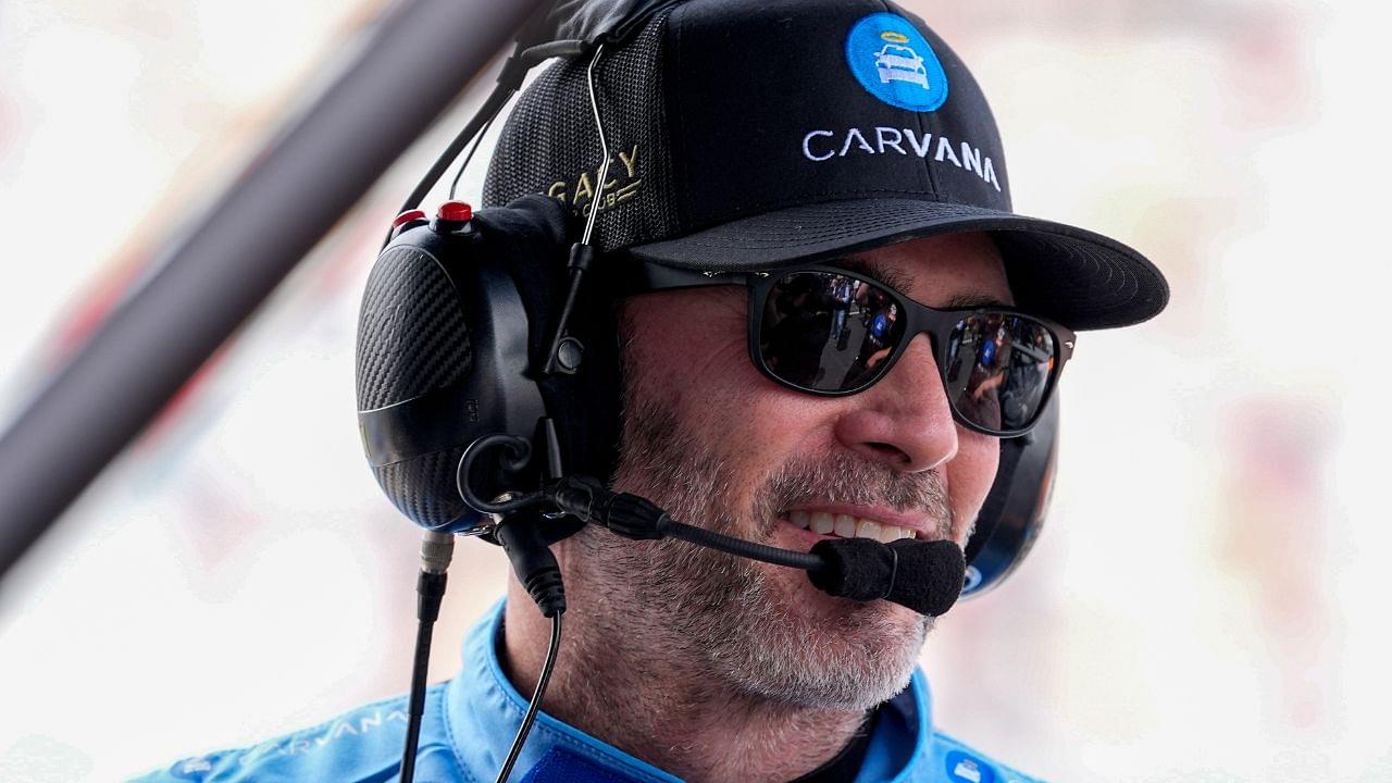 NASCAR Cup Series driver Jimmie Johnson (84) during qualifying at Charlotte Motor Speedway.