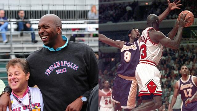 John Salley (L), Kobe Bryant and Michael Jordan (R)
