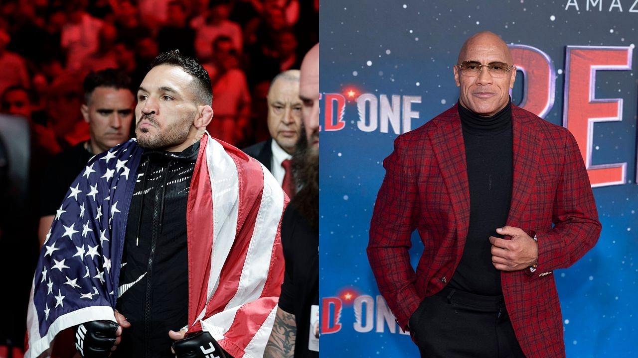 Michael Chandler (L), Dwayne Johnson (R)