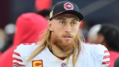 San Francisco 49ers tight end George Kittle (85) looks on in the first half against the Arizona Cardinals at State Farm Stadium.