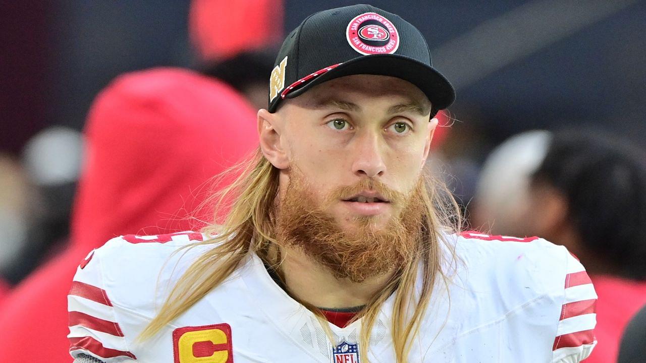 San Francisco 49ers tight end George Kittle (85) looks on in the first half against the Arizona Cardinals at State Farm Stadium.