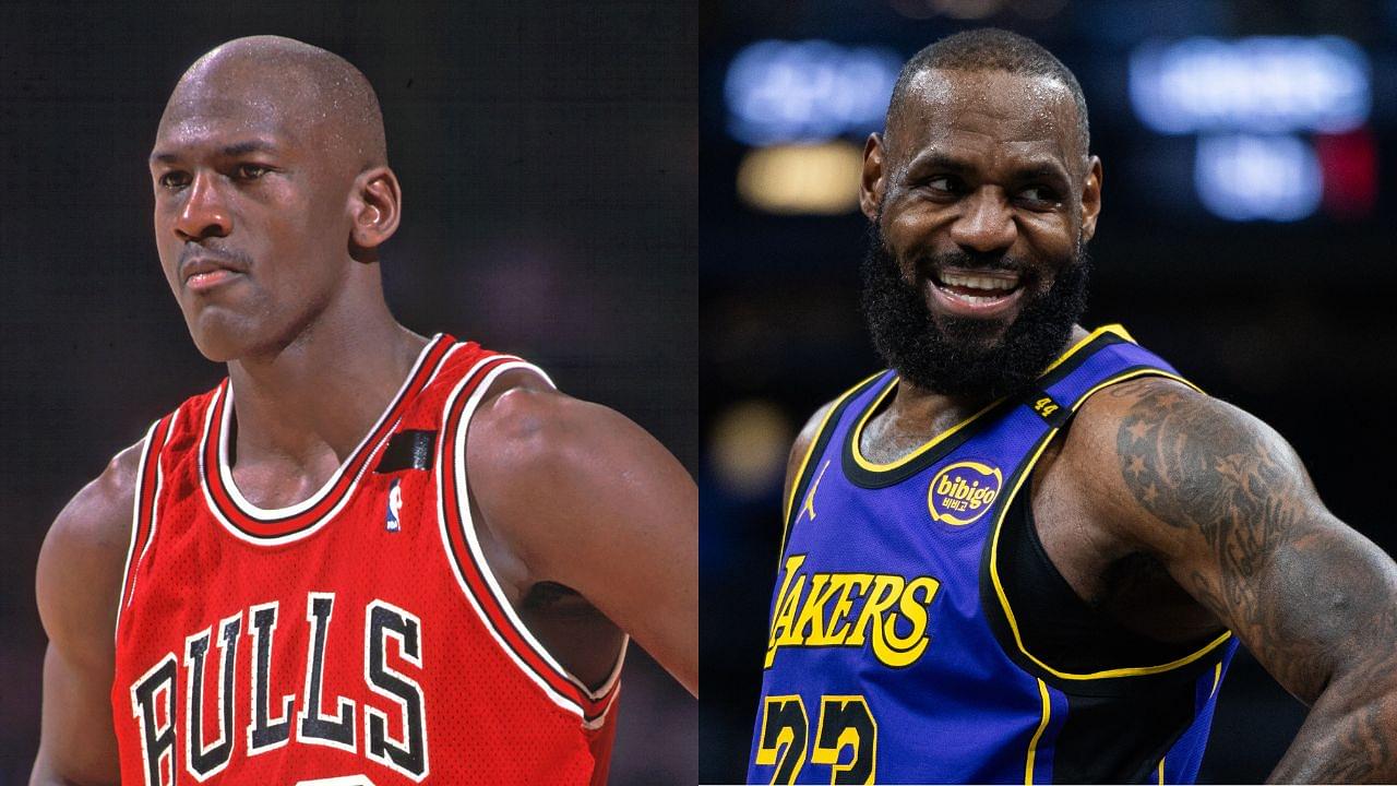 Michael Jordan (L) and LeBron James (R)