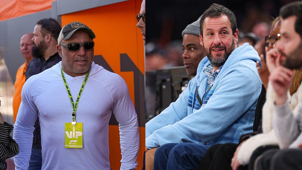 Joe Rogan (L), Adam Sandler (R)