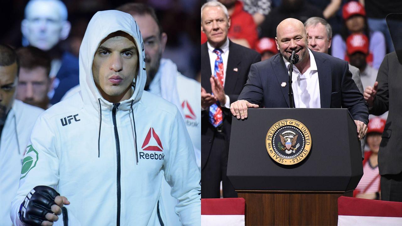 Renato Moicano (L) and Dana White (R)