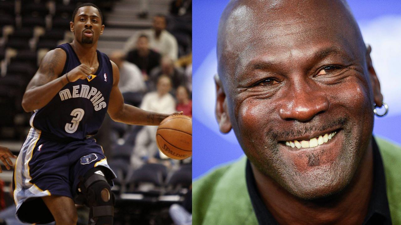 Troy Bell (L), Michael Jordan (R)