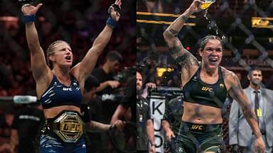 Kayla Harrison (L) and Amanda Nunes (R)