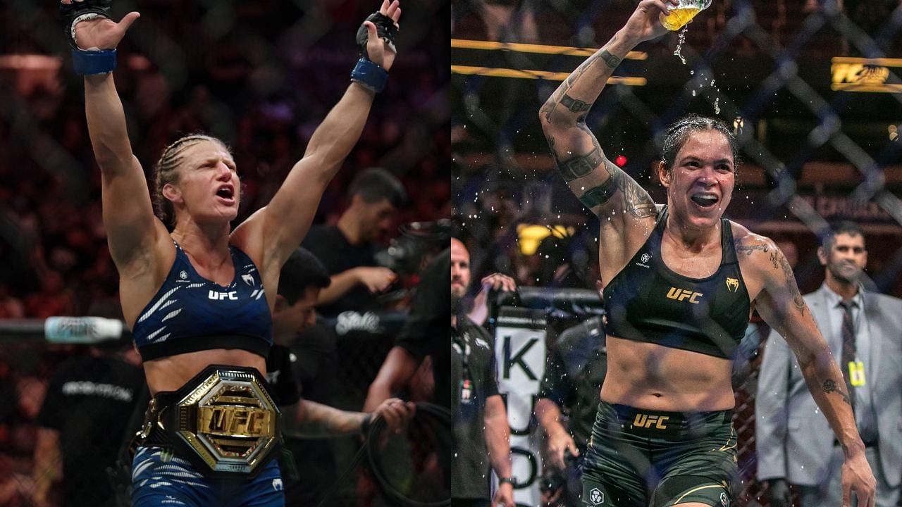Kayla Harrison (L) and Amanda Nunes (R)