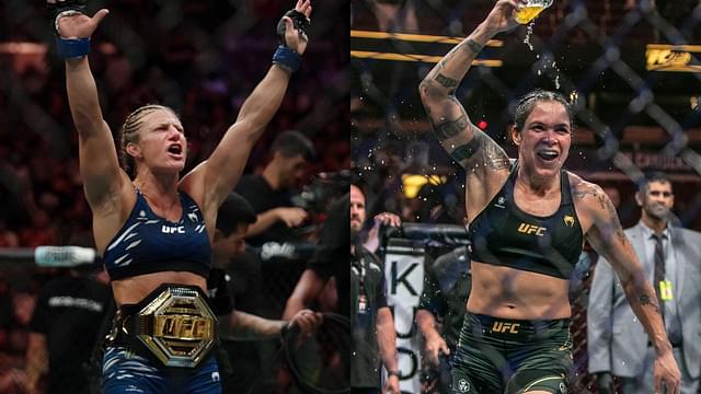 Kayla Harrison (L) and Amanda Nunes (R)