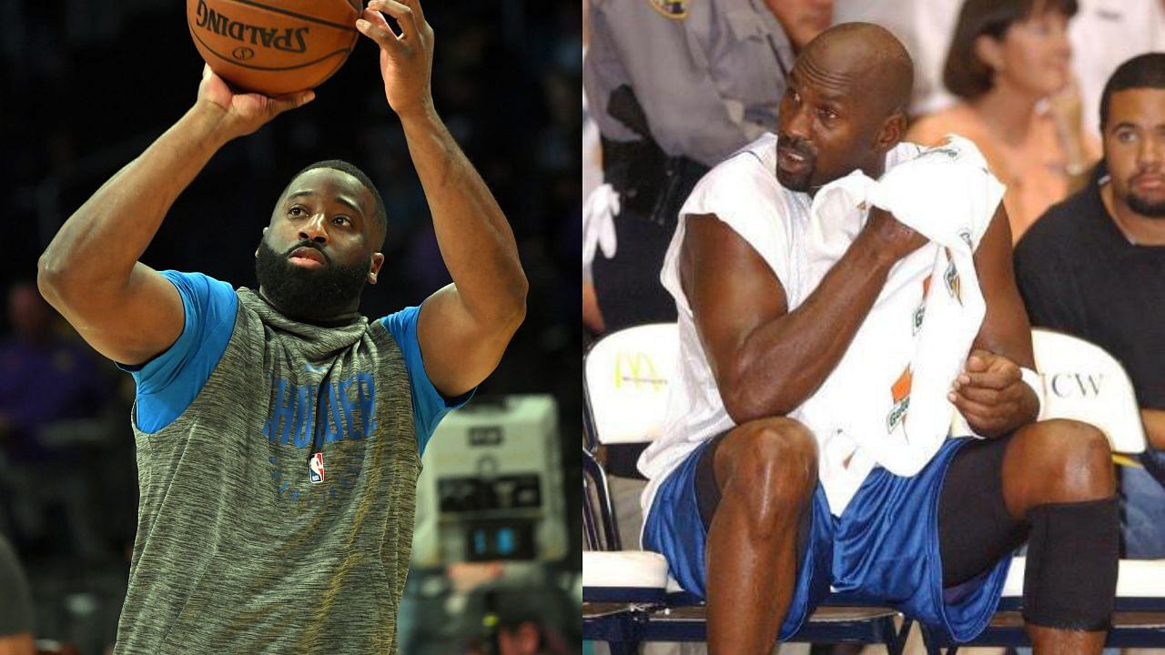 Raymond Felton (L), Michael Jordan (R)