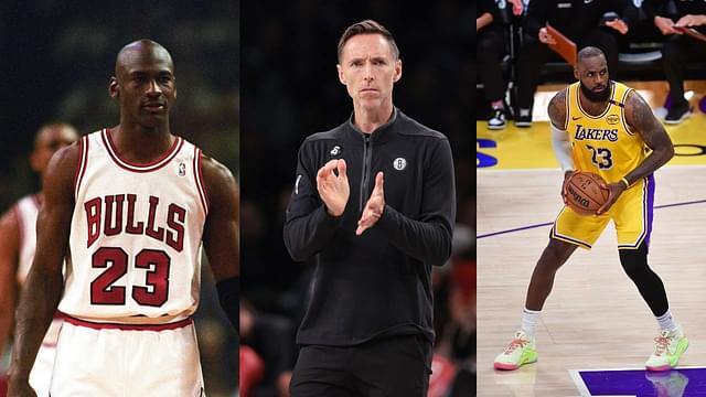 (L-R) Michael Jordan, Steve Nash, LeBron James