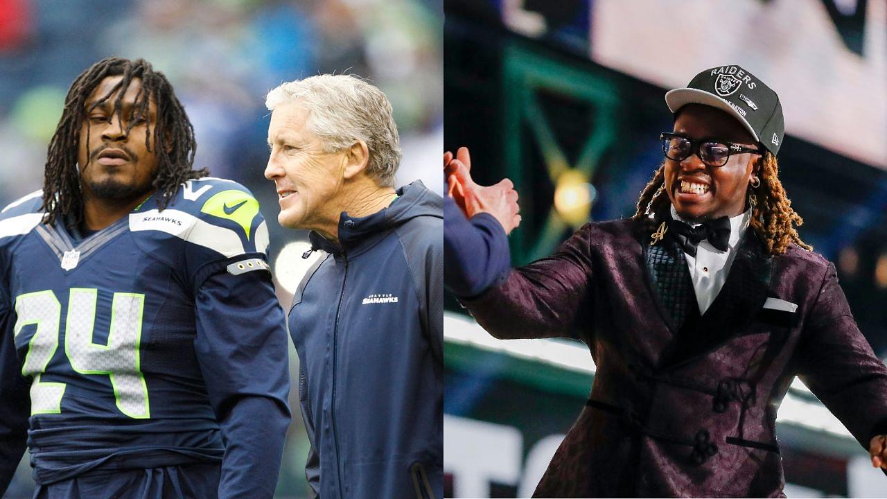 Marshawn Lynch, Pete Carroll and Ashton Jeanty