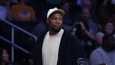 May 27, 2025; Los Angeles, California, USA; Kevin Durant attends a WNBA game between the Atlanta Dream and LA Sparks at Crypto.com Arena