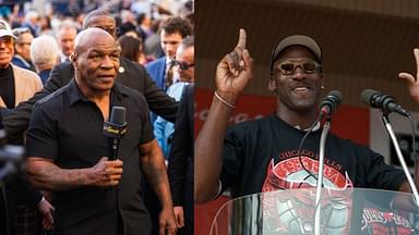 Mike Tyson (L), Michael Jordan (R)