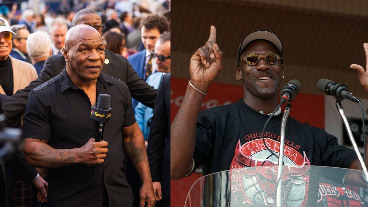 Mike Tyson (L), Michael Jordan (R)