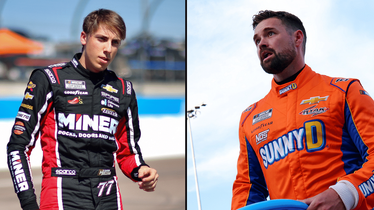 Carson Hocevar (L) and Ricky Stenhouse Jr. (R)
