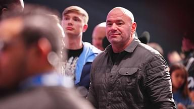 Dana White with the fans at Fontaine Bleu for PowerSlap 12 on March 7, 2025 in Las Vegas