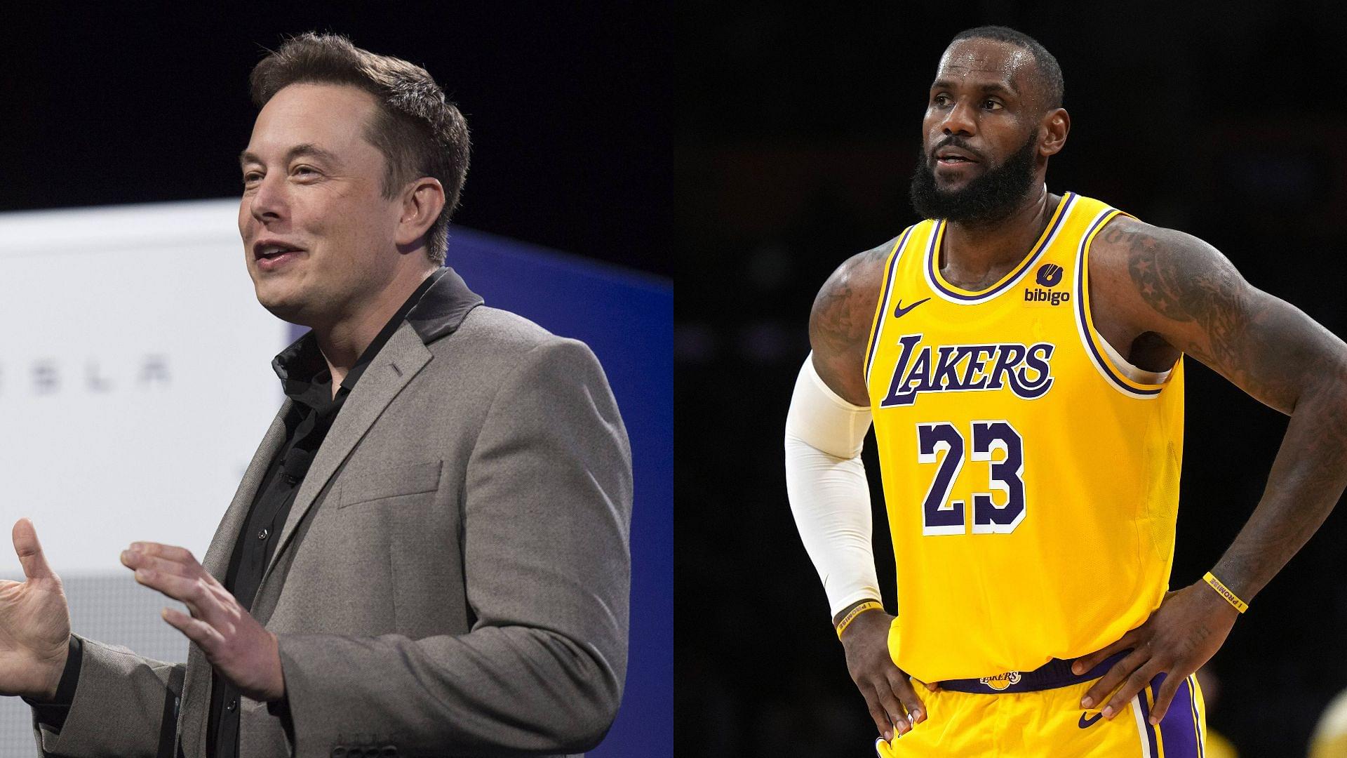 Elon Musk (L) and LeBron James (R)