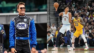 Tom Brady (L), Victor Wembanyama and LeBron James (R)
