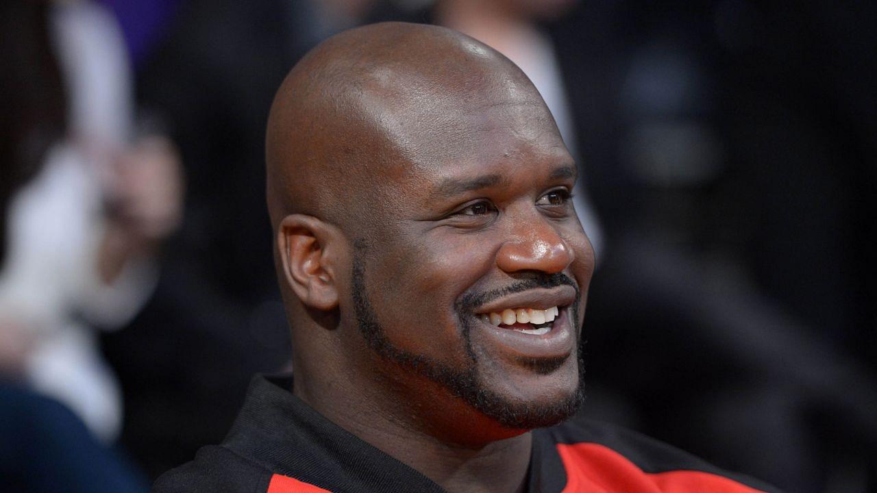 Los Angeles Lakers former center Shaquille O'Neal attends the game against the Phoenix Suns at the Staples Center.