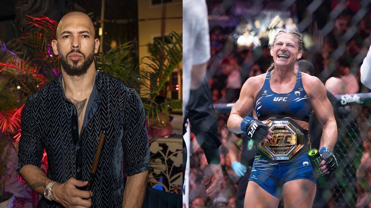 Andrew Tate (L), Kayla Harrison (R)