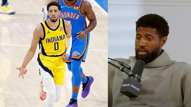 Tyrese Haliburton (L) and Paul George (R)