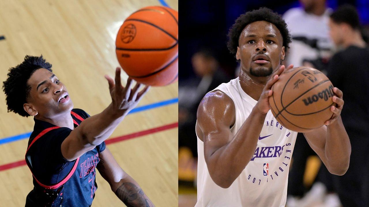Kiyan Anthony (L), Bronny James (R)