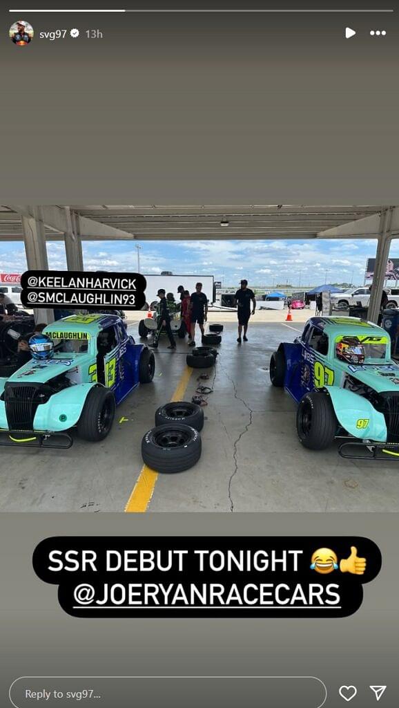 Shane van Gisbergen Instagram Story