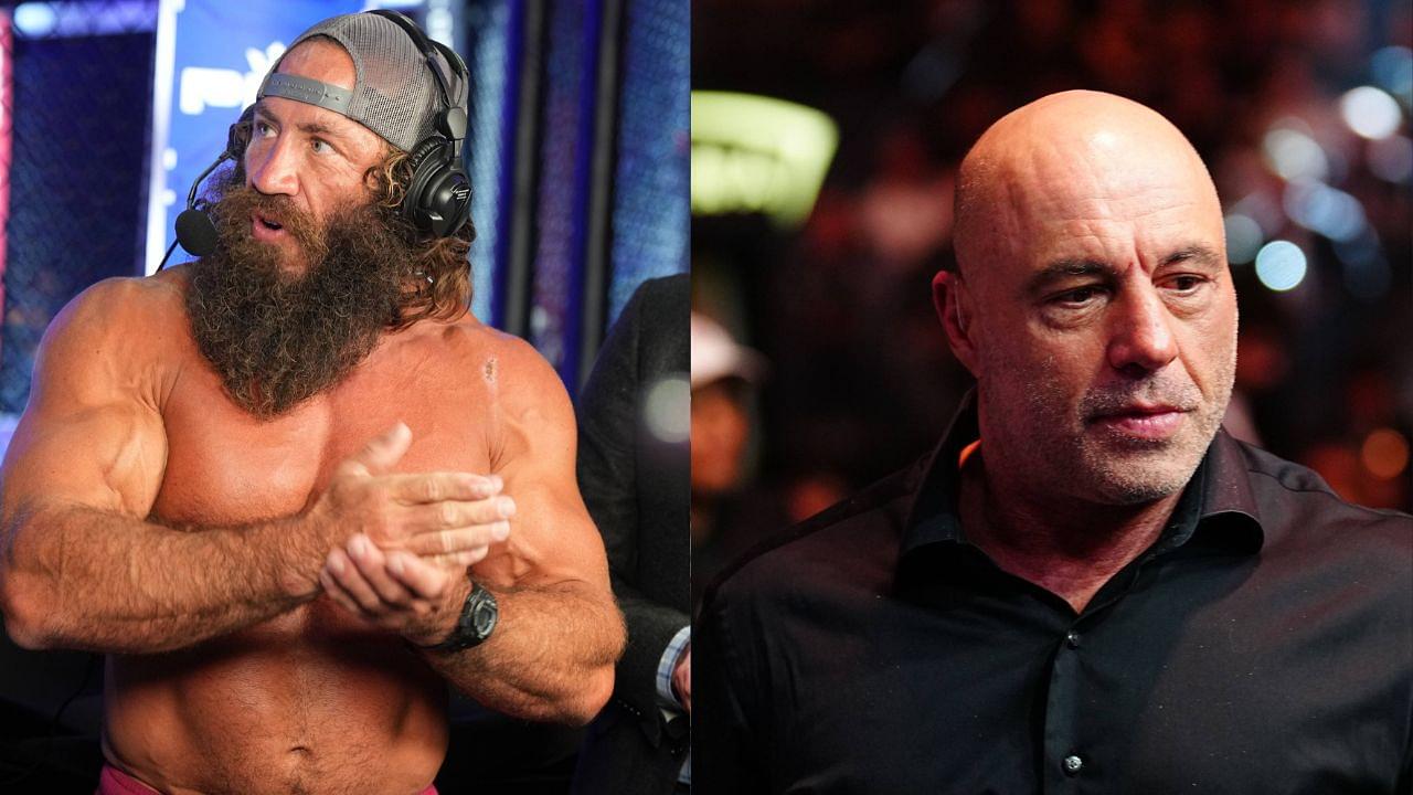 Liver King (L), Joe Rogan (R)