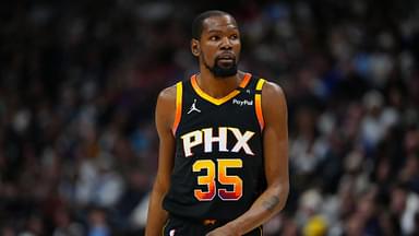 Phoenix Suns forward Kevin Durant (35) during the first quarter against the Denver Nuggets at Ball Arena.