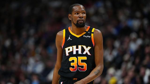 Phoenix Suns forward Kevin Durant (35) during the first quarter against the Denver Nuggets at Ball Arena.