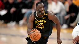 May 12, 2025; San Francisco, California, USA; Golden State Warriors forward Draymond Green (23) dribbles the ball against the Minnesota Timberwolves in the fourth quarter during game four of the second round for the 2025 NBA Playoffs at Chase Center.