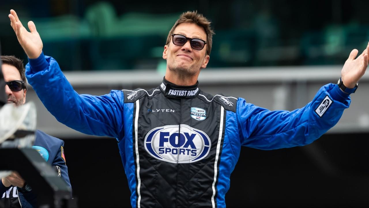 Tom Brady in attendance during the 109th Running of the Indianapolis 500 at Indianapolis Motor Speedway.