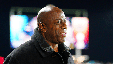 Magic Johnson attends the 2024 NWSL Championship match at CPKC Stadium