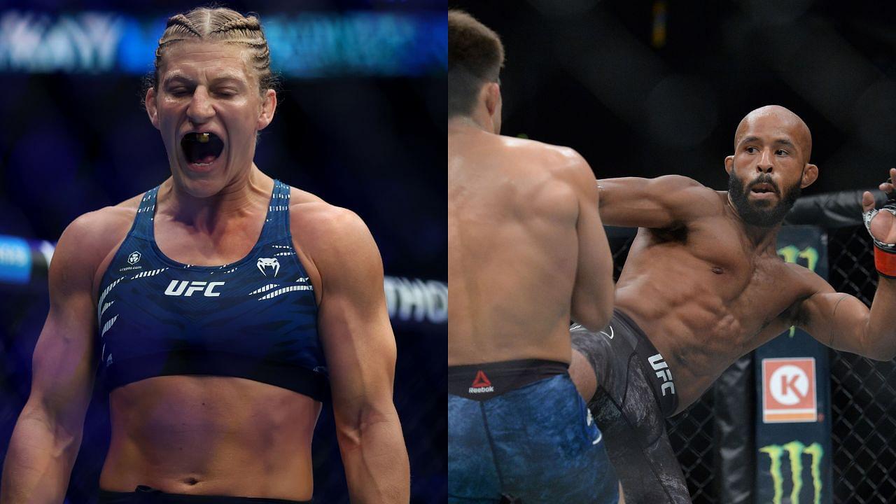 Kayla Harrison (L), Demetrious Johnson (R)