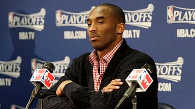 NBA, Basketball Herren, USA 2011: Western Conference Playoffs Lakers vs Hornets APR 22 April 22, 2011: Los Angeles Lakers shooting guard Kobe Bryant 24 reacts during a press conference